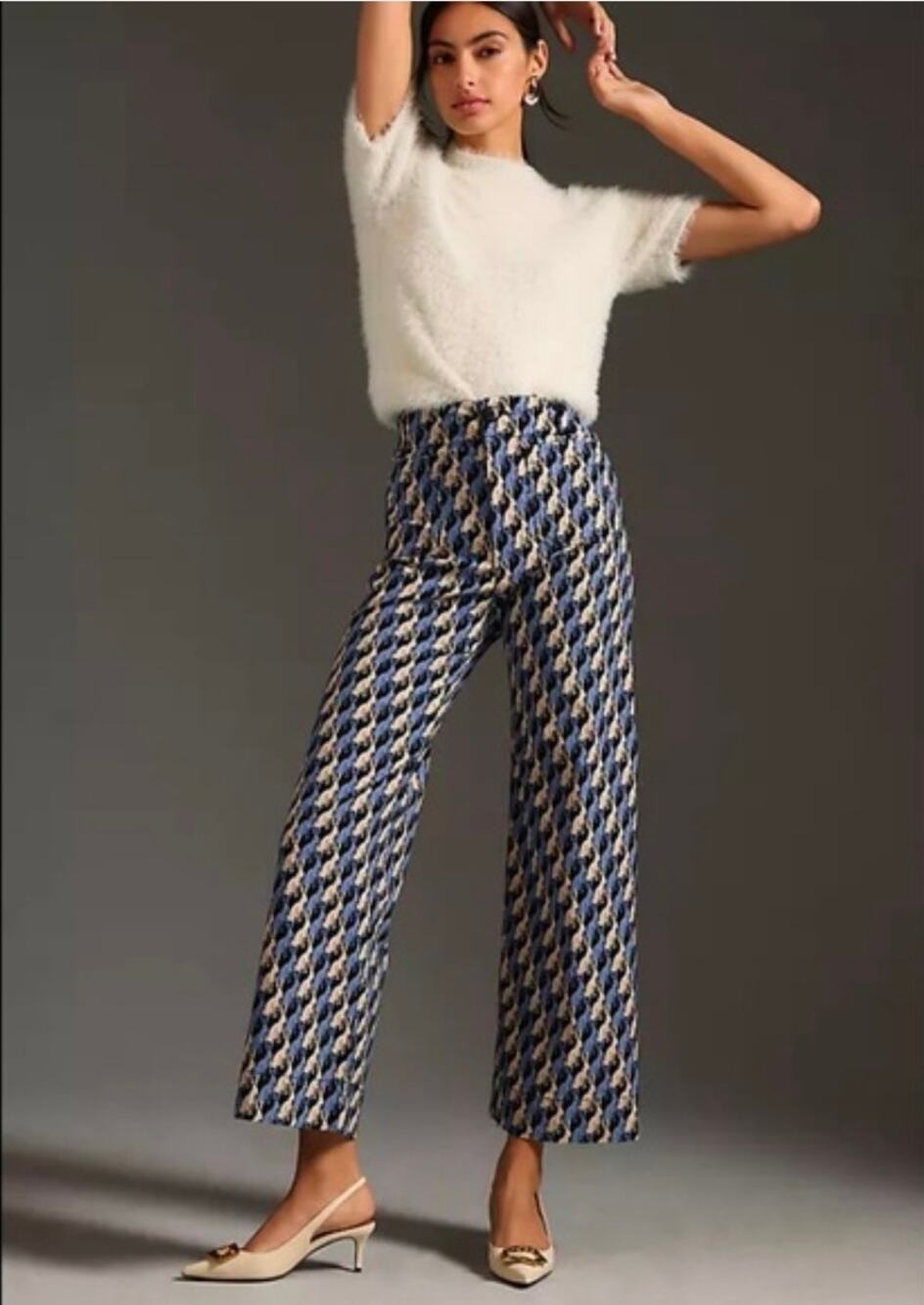 Anthropologie Maeve The Colette Bunny Rabbit Pants. Size 32P. Ret. $138